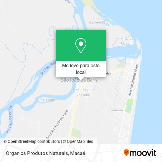 Organics Produtos Naturais mapa