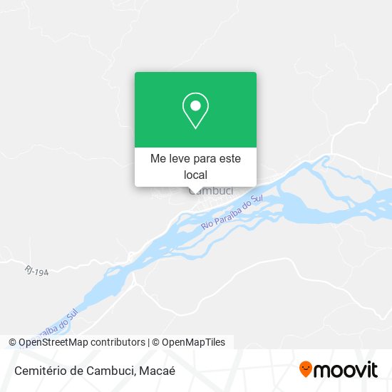 Cemitério de Cambuci mapa