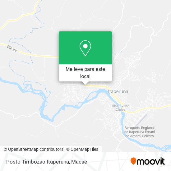 Posto Timbozao Itaperuna mapa