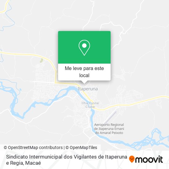 Sindicato Intermunicipal dos Vigilantes de Itaperuna e Regia mapa