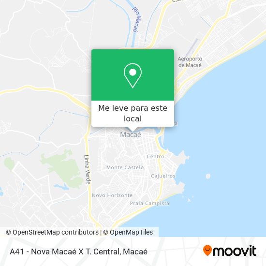 A41 - Nova Macaé X T. Central mapa