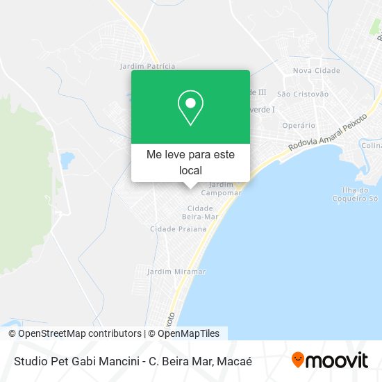 Studio Pet Gabi Mancini - C. Beira Mar mapa