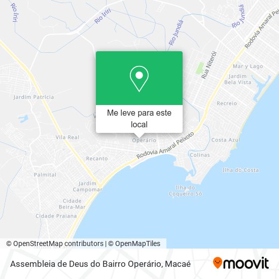 Assembleia de Deus do Bairro Operário mapa