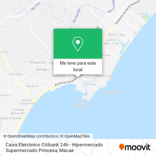Caixa Eletrônico Citibank 24h - Hipermercado Supermercado Princesa mapa