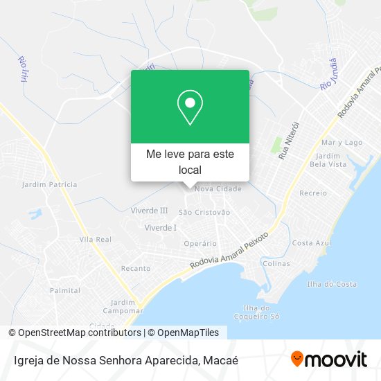 Igreja de Nossa Senhora Aparecida mapa