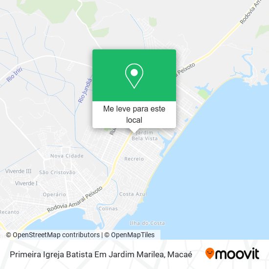 Primeira Igreja Batista Em Jardim Marilea mapa