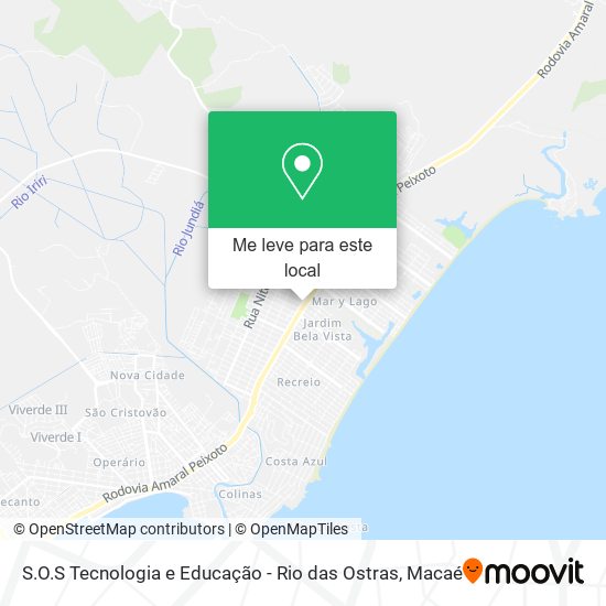 S.O.S Tecnologia e Educação - Rio das Ostras mapa