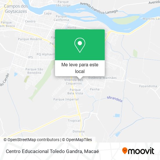 Centro Educacional Toledo Gandra mapa