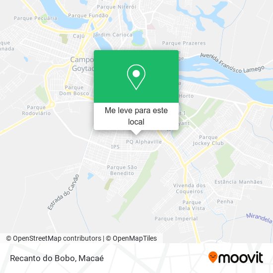 Recanto do Bobo mapa