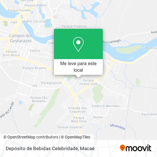 Depósito de Bebidas Celebridade mapa