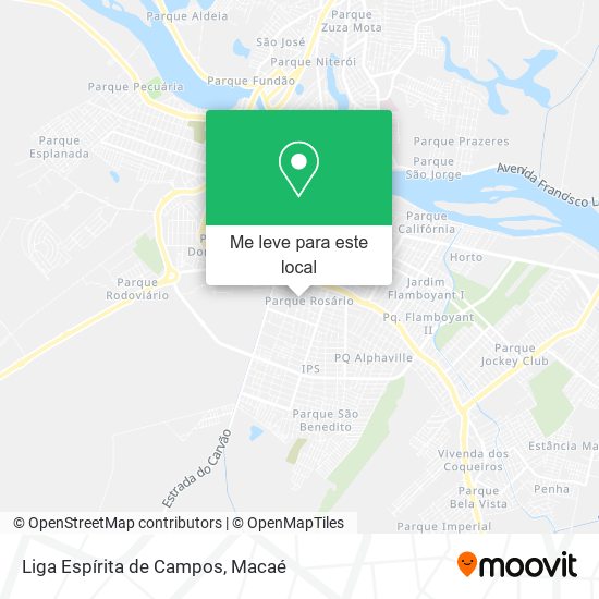 Liga Espírita de Campos mapa