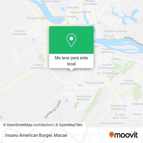 Insanu American Burger mapa