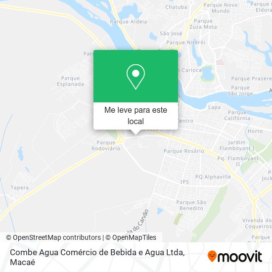 Combe Agua Comércio de Bebida e Agua Ltda mapa