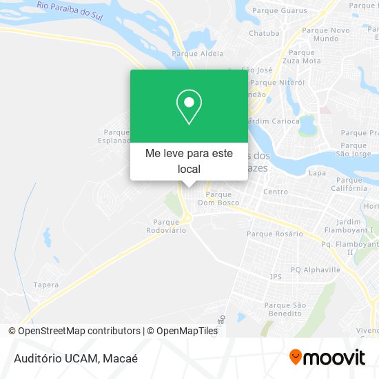 Auditório UCAM mapa