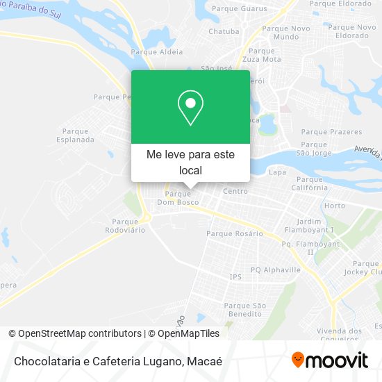 Chocolataria e Cafeteria Lugano mapa