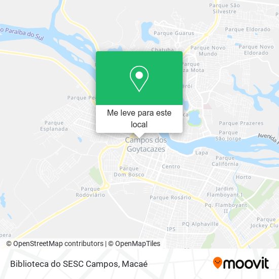 Biblioteca do SESC Campos mapa