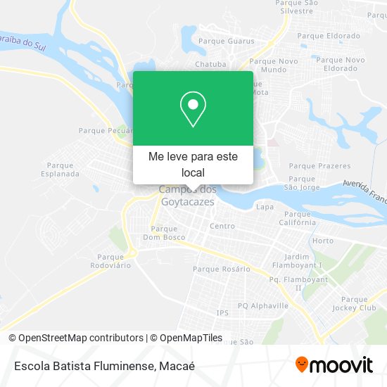 Escola Batista Fluminense mapa