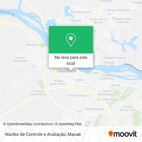 Núcleo de Controle e Avaliação mapa