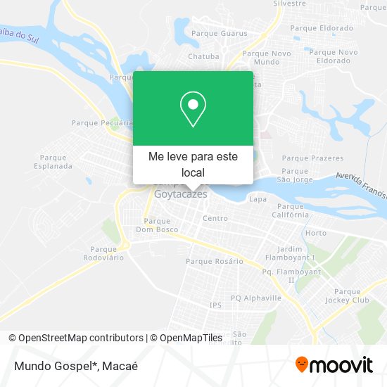 Mundo Gospel* mapa