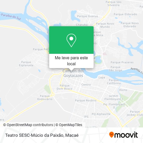 Teatro SESC-Múcio da Paixão mapa