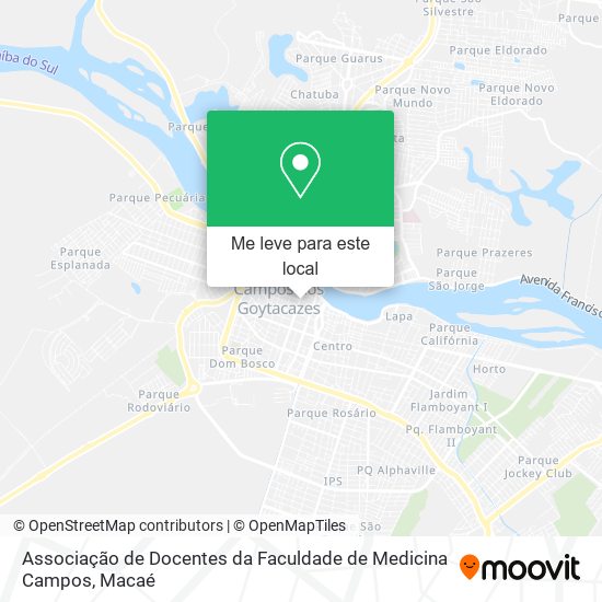 Associação de Docentes da Faculdade de Medicina Campos mapa