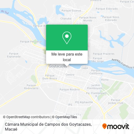 Câmara Municipal de Campos dos Goytacazes mapa