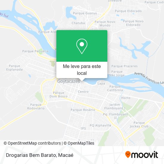 Drogarias Bem Barato mapa