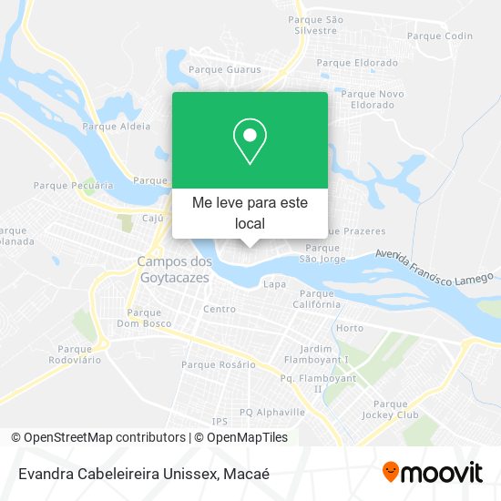 Evandra Cabeleireira Unissex mapa