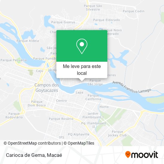 Carioca de Gema mapa