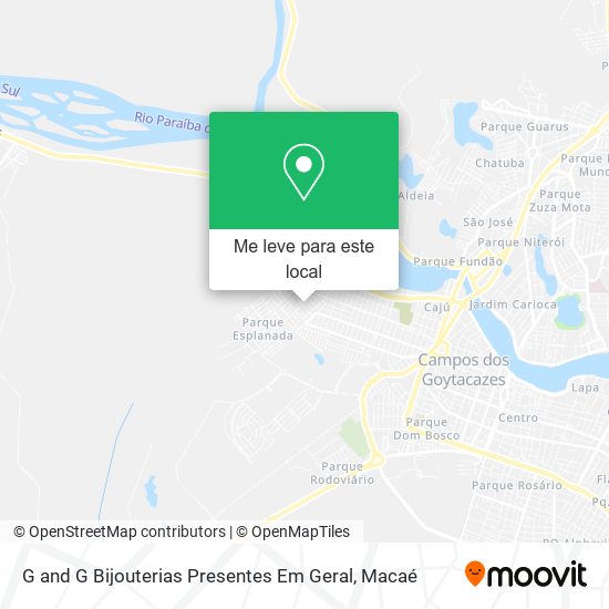 G and G Bijouterias Presentes Em Geral mapa