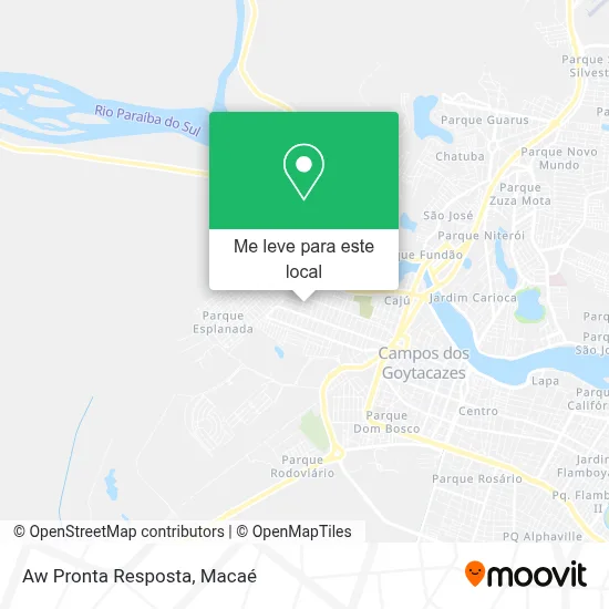 Aw Pronta Resposta mapa
