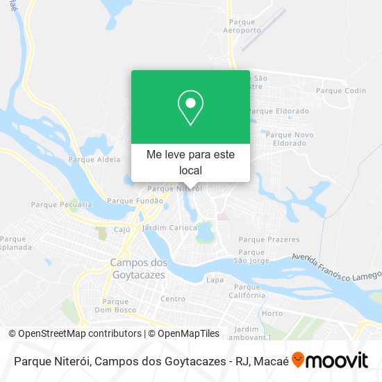 Parque Niterói, Campos dos Goytacazes - RJ mapa