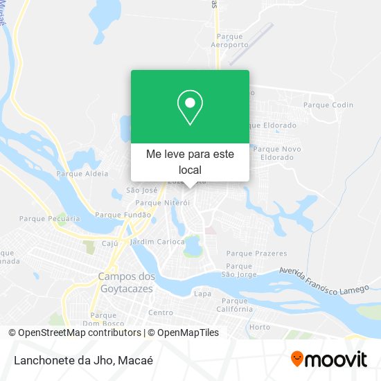 Lanchonete da Jho mapa