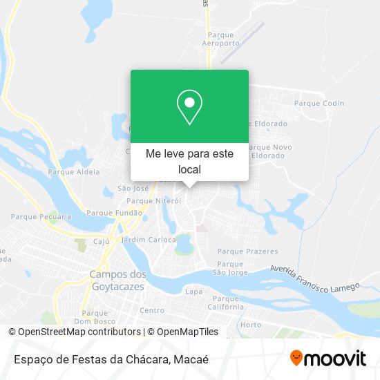 Espaço de Festas da Chácara mapa
