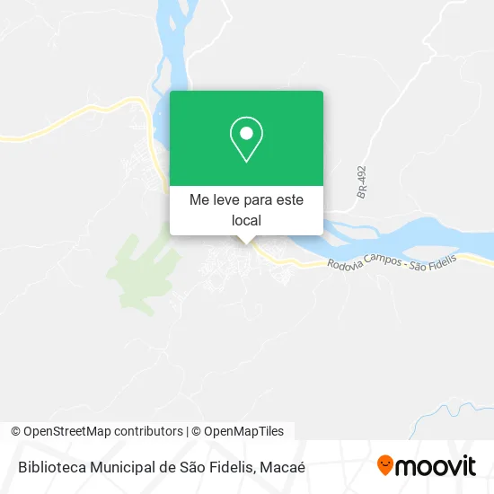 Biblioteca Municipal de São Fidelis mapa