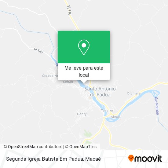Segunda Igreja Batista Em Padua mapa