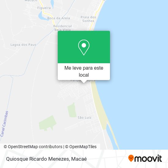 Quiosque Ricardo Menezes mapa