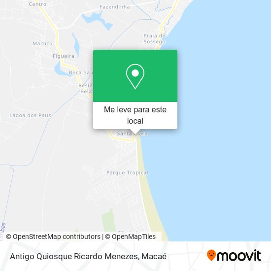 Antigo Quiosque Ricardo Menezes mapa