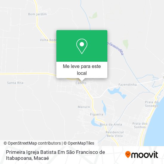 Primeira Igreja Batista Em São Francisco de Itabapoana mapa
