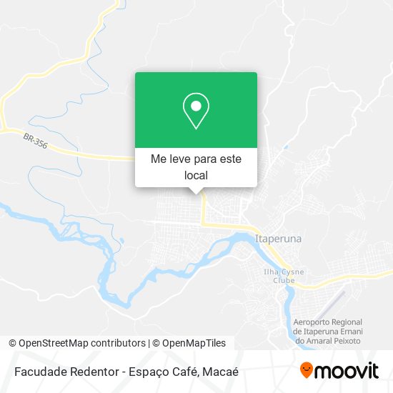 Facudade Redentor - Espaço Café mapa
