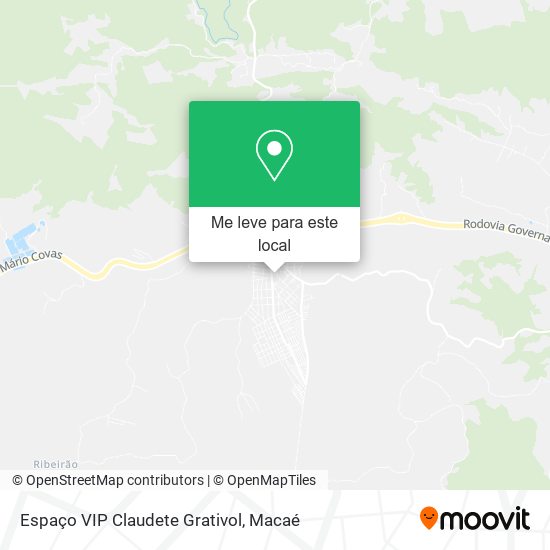 Espaço VIP Claudete Grativol mapa