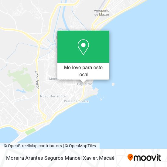 Moreira Arantes Seguros Manoel Xavier mapa