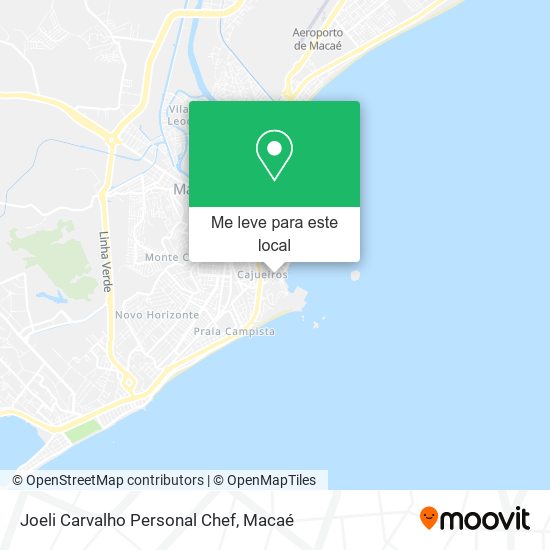 Joeli Carvalho Personal Chef mapa