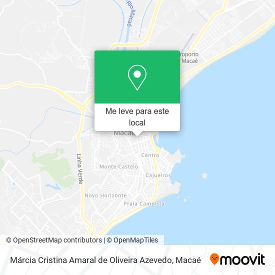 Márcia Cristina Amaral de Oliveira Azevedo mapa