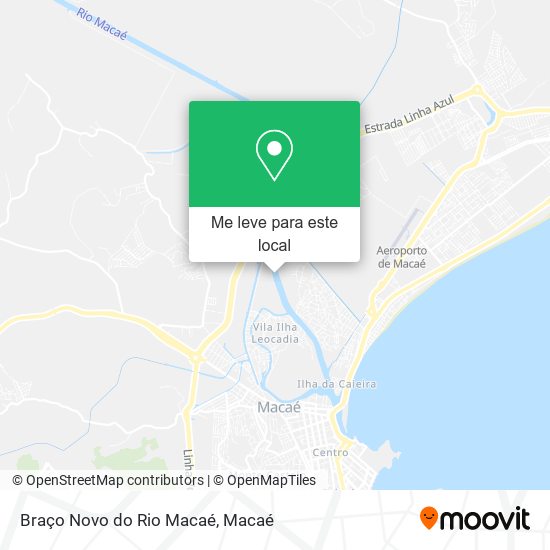 Braço Novo do Rio Macaé mapa