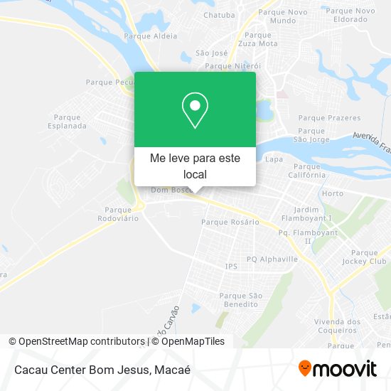 Cacau Center Bom Jesus mapa