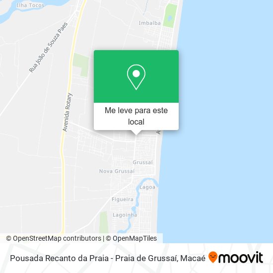 Pousada Recanto da Praia - Praia de Grussaí mapa
