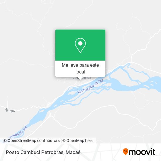 Posto Cambuci Petrobras mapa