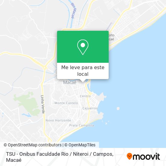 TSU - Onibus Faculdade Rio / Niteroi / Campos mapa