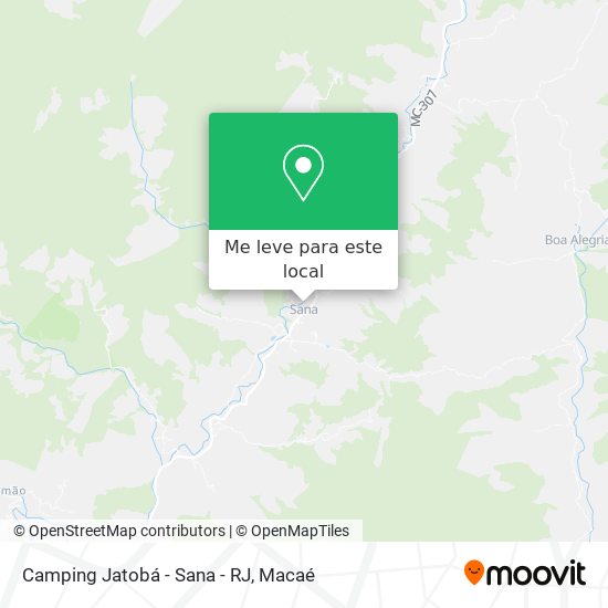 Camping Jatobá - Sana - RJ mapa